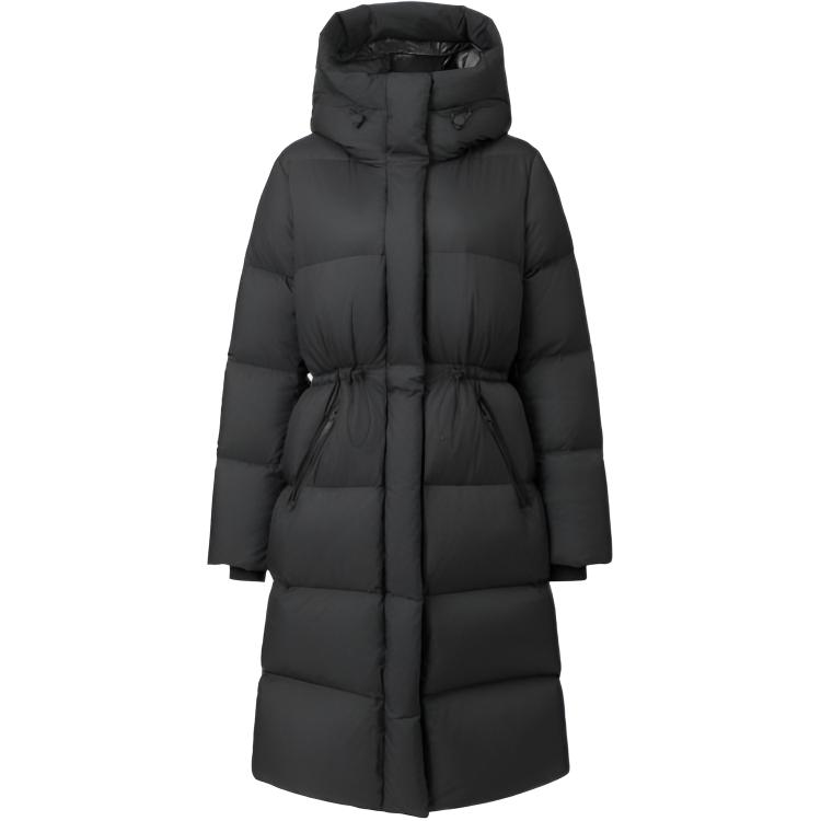 (Women) MACKAGE ISHANI  Long Hooded Down Coat with Wool and Fitted Waist. ISHANI-SW