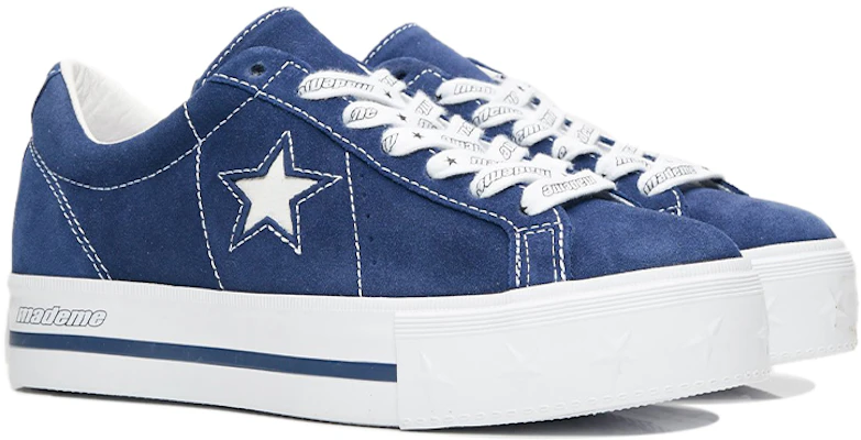 (W) MadeMe x Converse One Star Platform Suede Ox ''Bleu Médiéval'' 562960C Order (W) MadeMe x Converse One Star Platform Suede Ox ''Bleu Médiéval'' 562960C