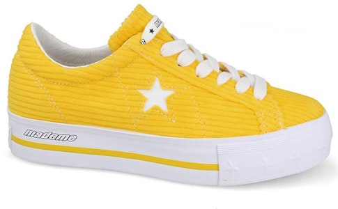 (W) MadeMe x Converse One Star Platform Suede Ox 'Kuning Vibrant' 561393C Lookbook (W) MadeMe x Converse One Star Platform Suede Ox 'Kuning Vibrant' 561393C