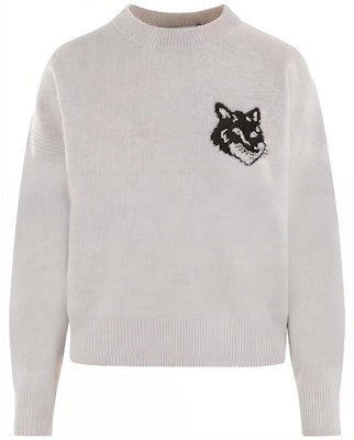 (W) Maison Kitsune Sweater Motif Haiwan Intarsia Crewneck LW00815KT1063H120 Buy (W) Maison Kitsune Sweater Motif Haiwan Intarsia Crewneck LW00815KT1063H120