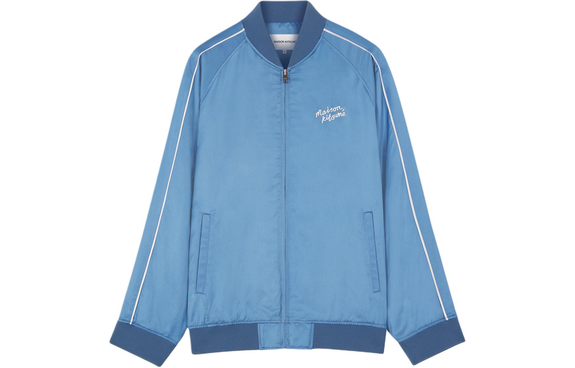 Order (W) Maison Kitsune 藍色拉鍊外套 刺繡字母設計 SS24 MW02103WF0023-P428