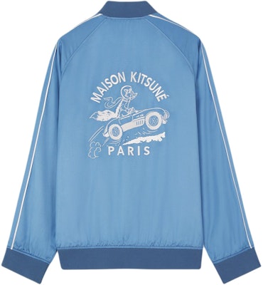 (W) Maison Kitsune 藍色拉鍊外套 刺繡字母設計 SS24 MW02103WF0023-P428 Lookbook (W) Maison Kitsune 藍色拉鍊外套 刺繡字母設計 SS24 MW02103WF0023-P428