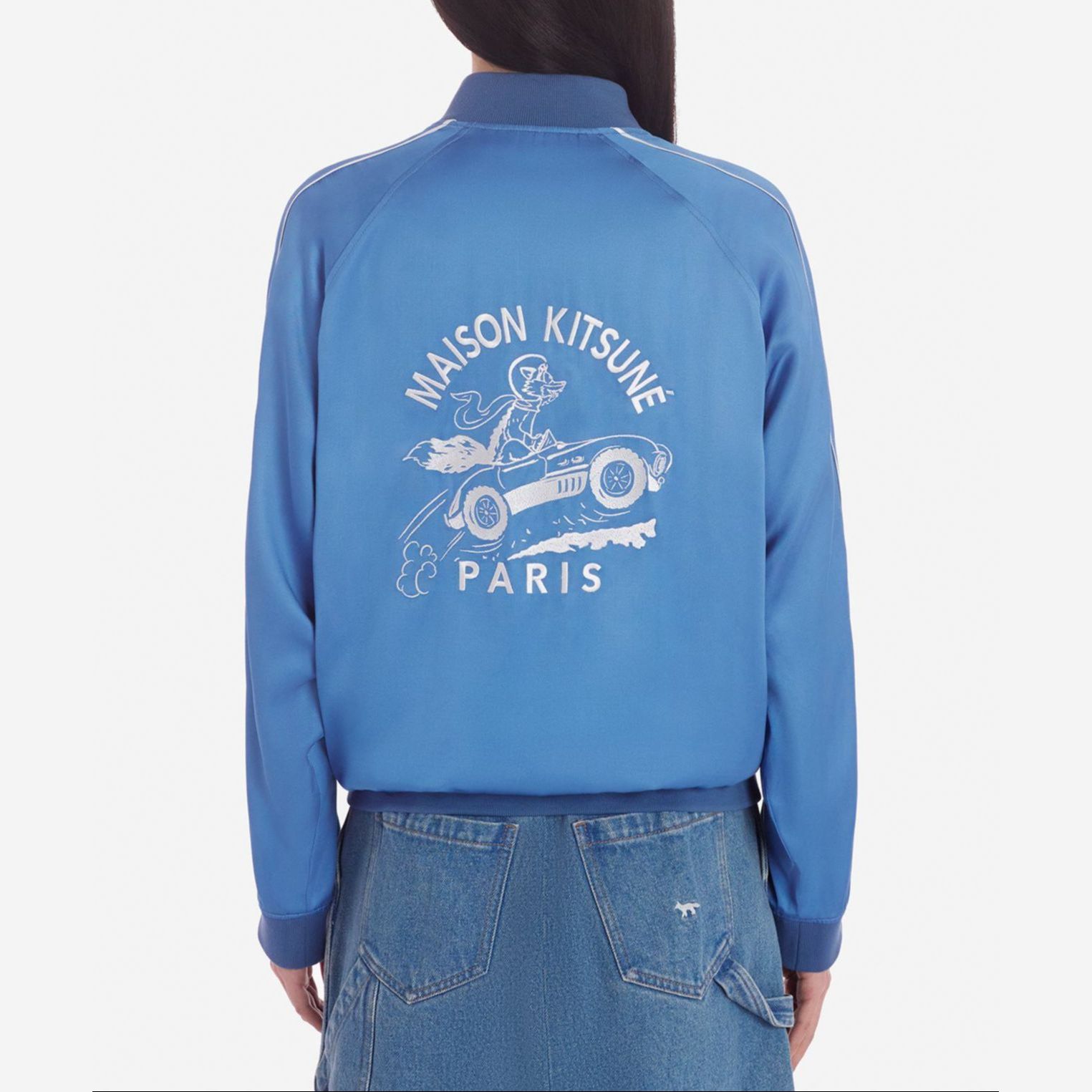 Purchase (W) Maison Kitsune 藍色拉鍊外套 刺繡字母設計 SS24 MW02103WF0023-P428