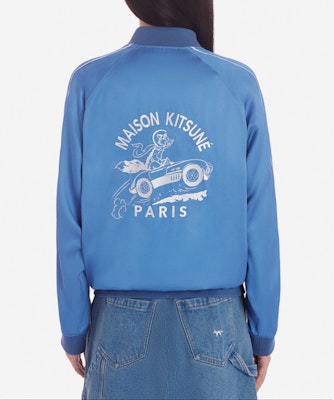 (W) Maison Kitsune 藍色拉鍊外套 刺繡字母設計 SS24 MW02103WF0023-P428 Purchase (W) Maison Kitsune 藍色拉鍊外套 刺繡字母設計 SS24 MW02103WF0023-P428
