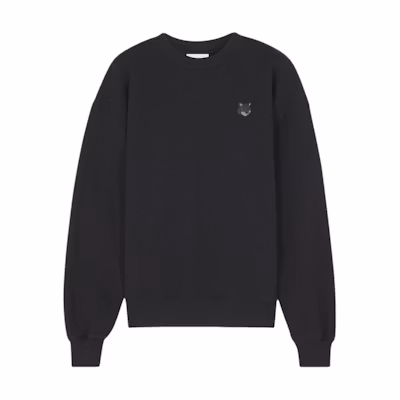 (Women) Maison Kitsune Fox Head Patch Long Sleeve Sweatshirt Black MW00315KM0307-P199