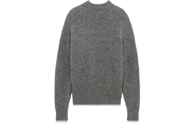 Lookbook (W) 美颂狐之灰色羊毛圆领毛衣针织衫 HW00538KT1040-H150