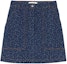 Buy (W) Maison Kitsune Mini Zipper Poket Skirt Denim SS24 Biru Gelap MW01505WW5024-O010