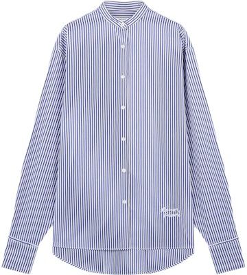 (W) Maison Kitsune Baju Jalur Leher Petak Longgar dengan Butang. LW00406WC2041-S431 Buy (W) Maison Kitsune Baju Jalur Leher Petak Longgar dengan Butang. LW00406WC2041-S431