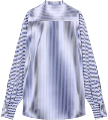 (W) Maison Kitsune Baju Jalur Leher Petak Longgar dengan Butang. LW00406WC2041-S431 Lookbook (W) Maison Kitsune Baju Jalur Leher Petak Longgar dengan Butang. LW00406WC2041-S431