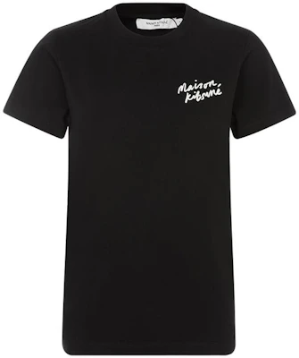 (Women) Maison Kitsune Alphabet Graphic Black Crewneck T-Shirt Short Sleeve Casual IW00131KJ0035-2023ss Buy (Women) Maison Kitsune Alphabet Graphic Black Crewneck T-Shirt Short Sleeve Casual IW00131KJ0035-2023ss