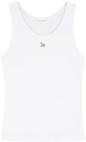 (Women) Maison Kitsune Baby Fox Embroidered Tank Top White ( SS24 Collection) MW00103KJ0125-P100 (Women) Maison Kitsune Baby Fox Embroidered Tank Top White ( SS24 Collection) MW00103KJ0125-P100