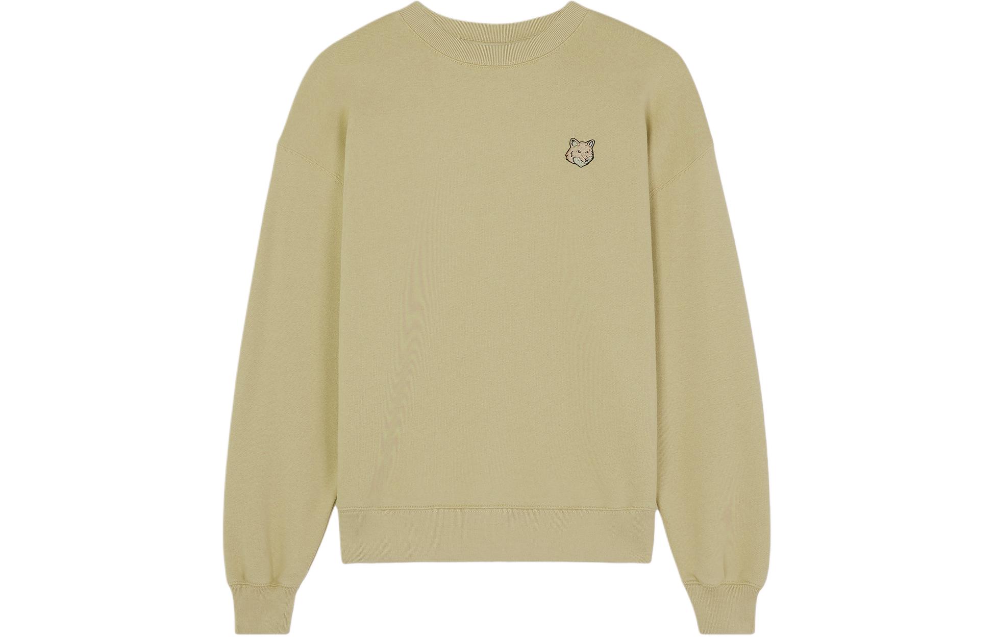 Order (Women) Maison Kitsune Beige Fox Patch Crewneck Sweatshirt SS24 MW00315KM0307-P357