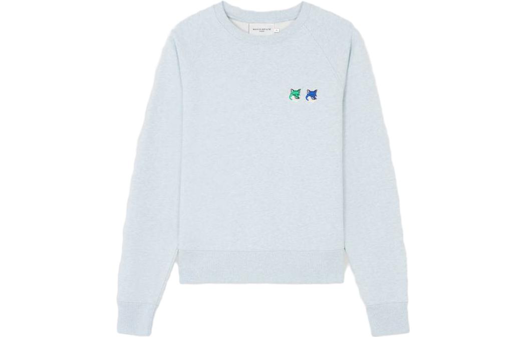Order (Women) Maison Kitsune Double Fox Pullover Sweatshirt Misty Blue KW00308KM0001-H429