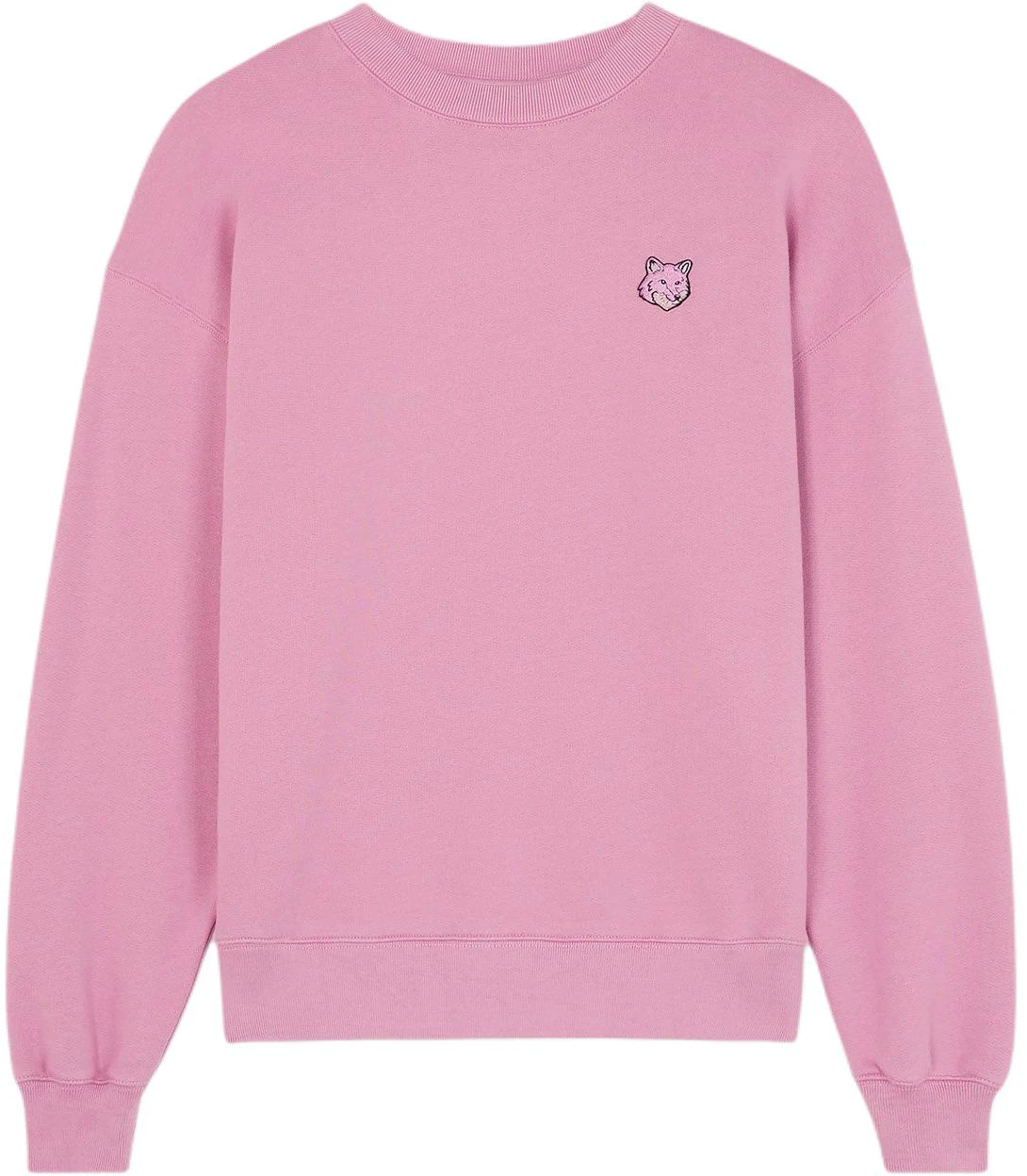 women-maison-kitsune-fox-patch-crewneck-long-sleeve-sweatshirt-rose-pink-ss-24-mw-00315-km-0307-p625