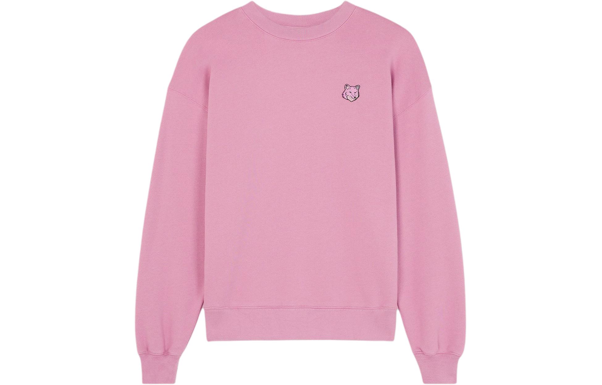 Order (W) Maison Kitsune Sudadera Rosa Claro Fox Patch Manga Larga Crewneck SS24 MW00315KM0307-P625