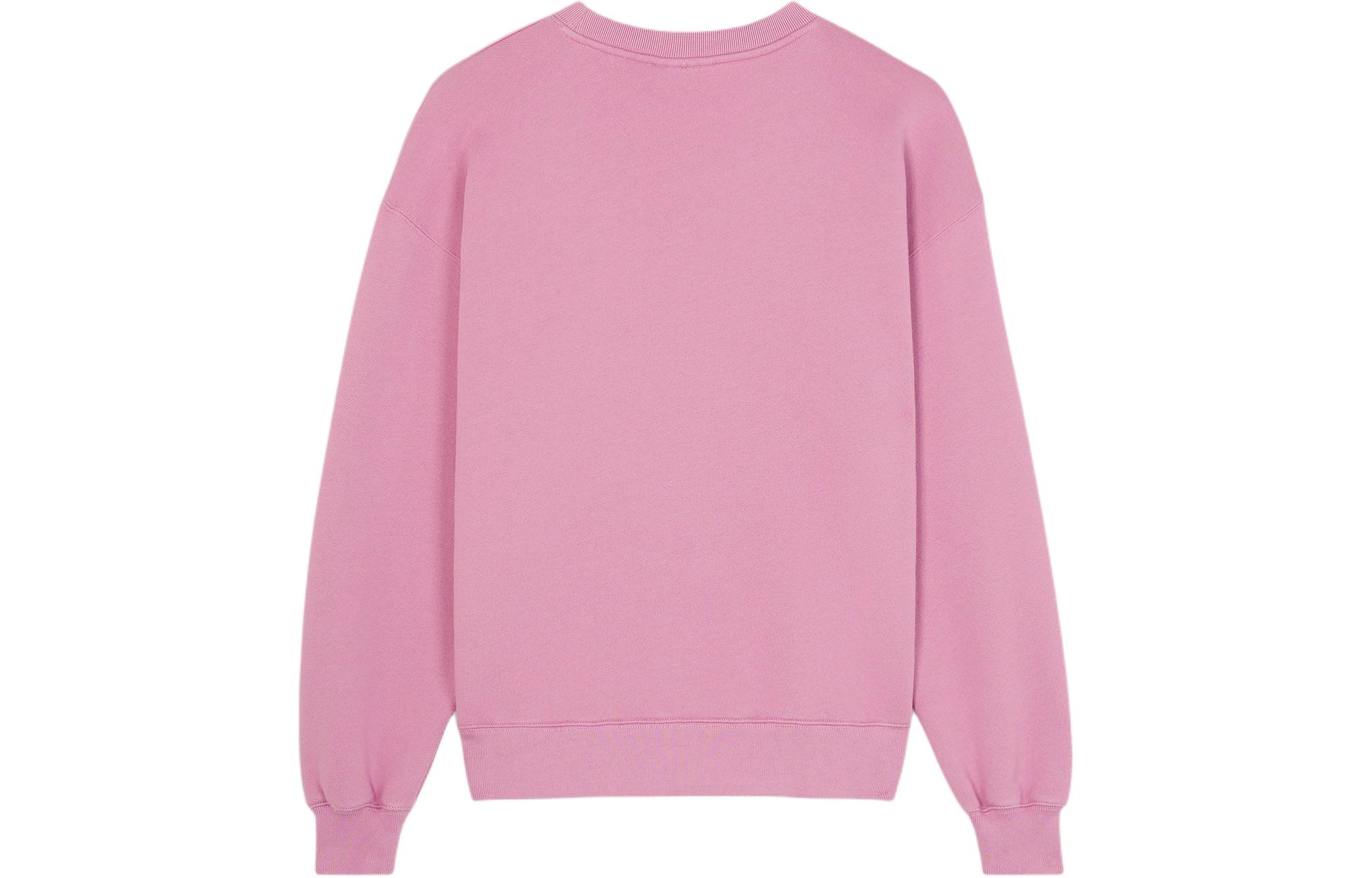 Lookbook (W) Maison Kitsune Sudadera Rosa Claro Fox Patch Manga Larga Crewneck SS24 MW00315KM0307-P625