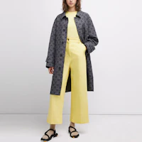 Shop (W) 메종 키츠네 FW21 그레이 슬림핏 노치드 라펠 트렌치코트 EU02214WM3003-AN