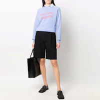 Shop (W) 메종 키츠네 FW21 블루 로고 크루넥 스웻셔츠 HW00313KM0001-P426