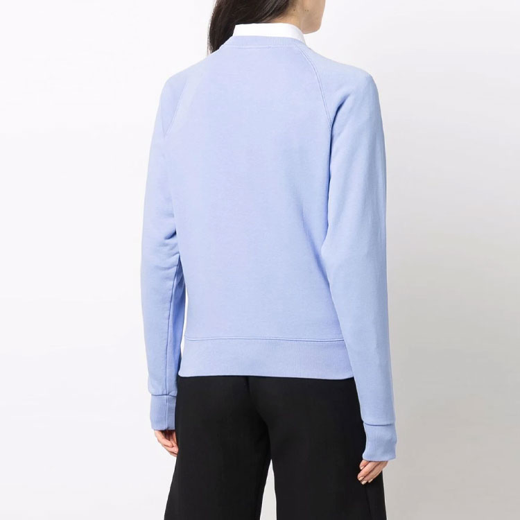 Purchase (Women) Maison Kitsune FW21 Blue Letter Logo Crewneck Sweatshirt HW00313KM0001-P426