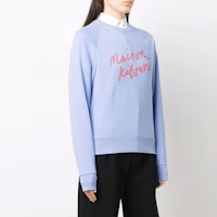 Details for (W) 메종 키츠네 FW21 블루 로고 크루넥 스웻셔츠 HW00313KM0001-P426