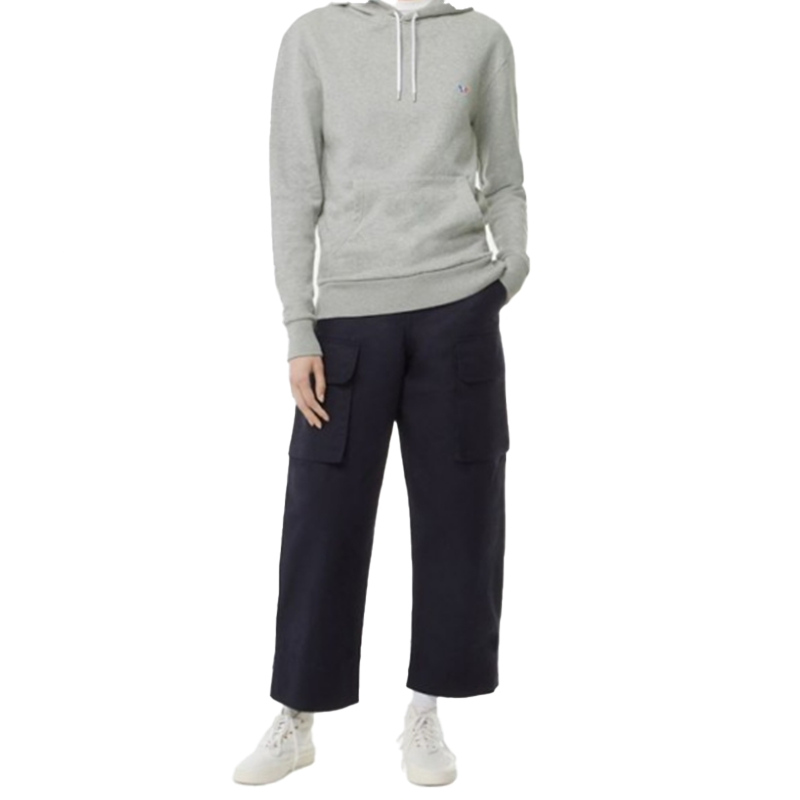 Shop (Women) Maison Kitsune FW21 Logo Embroidered Pullover Sweatshirt AU00307KM0001-GRM