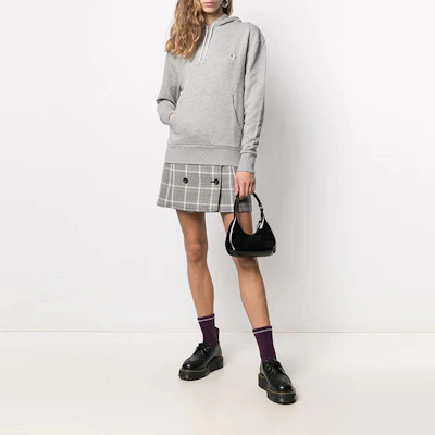 (Women) Maison Kitsune FW21 Logo Embroidered Pullover Sweatshirt AU00307KM0001-GRM Details for (Women) Maison Kitsune FW21 Logo Embroidered Pullover Sweatshirt AU00307KM0001-GRM