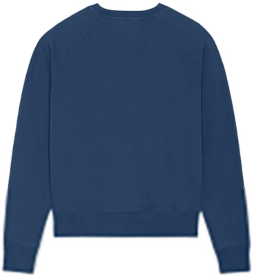 (W) 메종 키츠네 FW22 여성용 블루 크루넥 폭스 패치 스웨트셔츠 JW00319KM0001-P468 Lookbook (W) 메종 키츠네 FW22 여성용 블루 크루넥 폭스 패치 스웨트셔츠 JW00319KM0001-P468