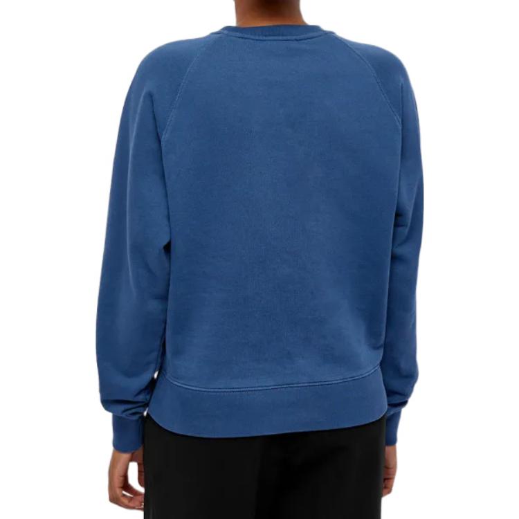 Purchase (W) 메종 키츠네 FW22 여성용 블루 크루넥 폭스 패치 스웨트셔츠 JW00319KM0001-P468