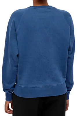 (W) 메종 키츠네 FW22 여성용 블루 크루넥 폭스 패치 스웨트셔츠 JW00319KM0001-P468 Purchase (W) 메종 키츠네 FW22 여성용 블루 크루넥 폭스 패치 스웨트셔츠 JW00319KM0001-P468