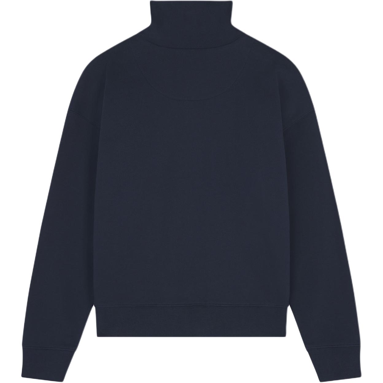 Lookbook (W) Maison Kitsune FW24 Baju Sejuk Lengan Panjang Biru Tua Oversized Sulaman NW00305KM0325-P480