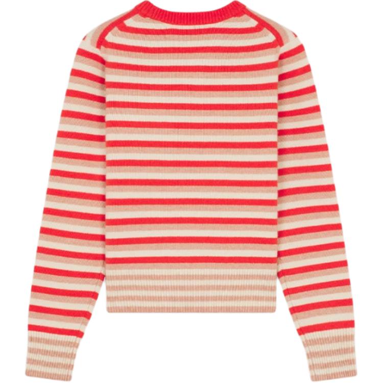 Lookbook (W) 美松狐头条纹复古针织毛衣女款红白 FW24 NW00804KM0329-0019