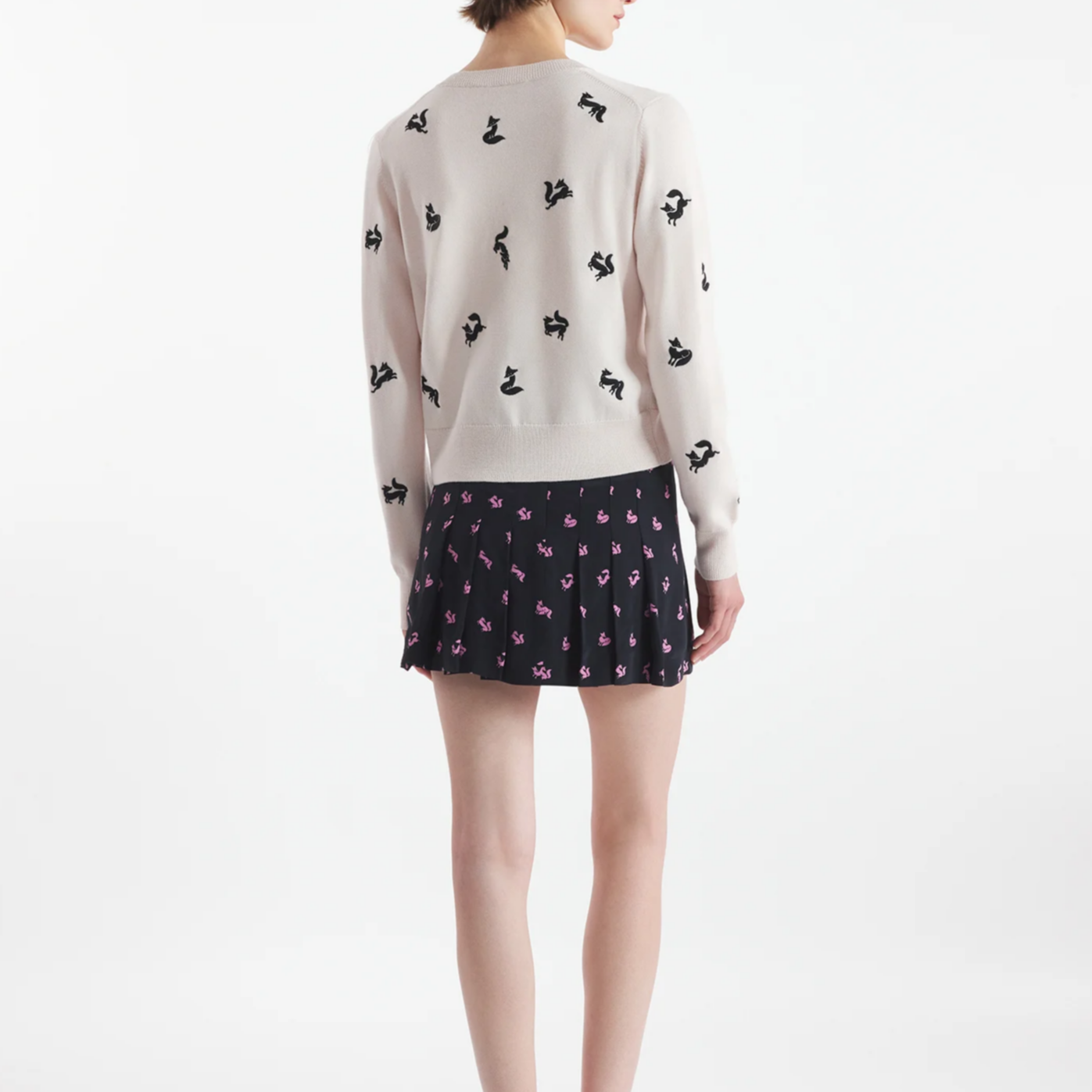 Purchase (W) Maison Kitsune FW24 刺繡羅紋針織棉質女款毛衣 米白色 NW00504KF0001-P705