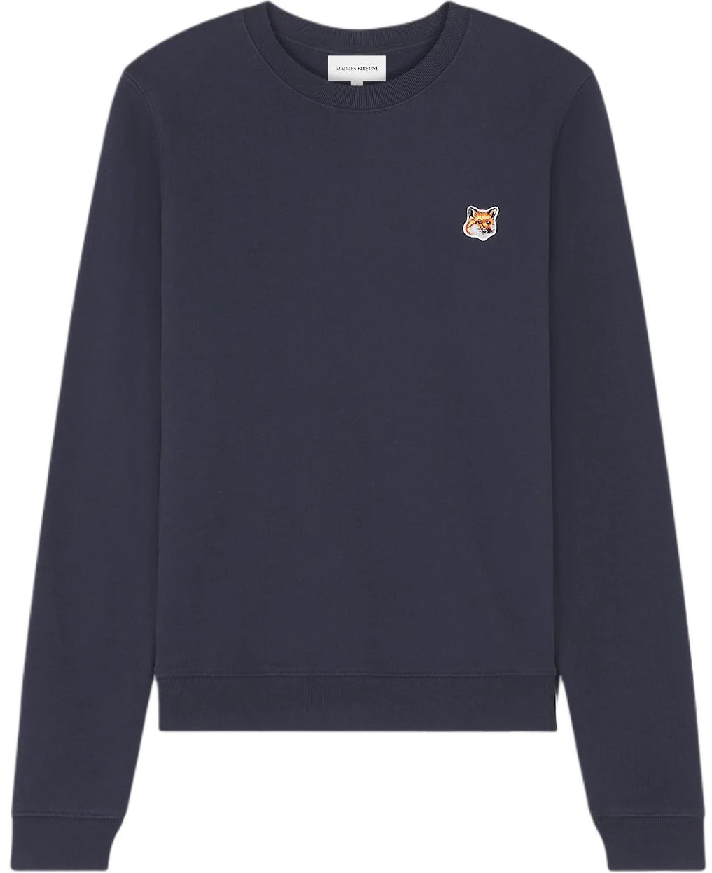 women-maison-kitsune-fw-24-logo-crewneck-pullover-sweatshirt-navy-blue-lw-00302-km-0001-p476
