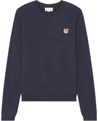 (W) Sudadera Azul Marino Maison Kitsune FW24 Logo Crewneck Pullover. LW00302KM0001-P476 Buy (W) Sudadera Azul Marino Maison Kitsune FW24 Logo Crewneck Pullover. LW00302KM0001-P476