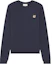 Order (W) Sudadera Azul Marino Maison Kitsune FW24 Logo Crewneck Pullover. LW00302KM0001-P476