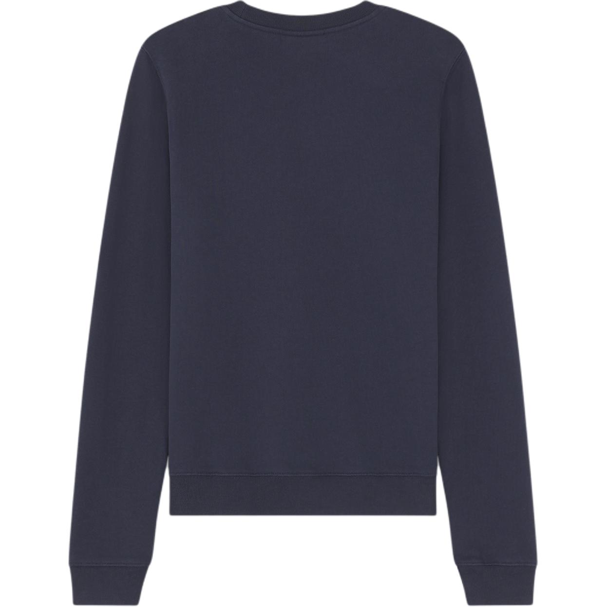 Lookbook (W) Sudadera Azul Marino Maison Kitsune FW24 Logo Crewneck Pullover. LW00302KM0001-P476