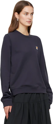 (W) Sudadera Azul Marino Maison Kitsune FW24 Logo Crewneck Pullover. LW00302KM0001-P476 Shop (W) Sudadera Azul Marino Maison Kitsune FW24 Logo Crewneck Pullover. LW00302KM0001-P476