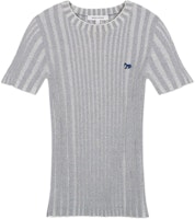 (Women) Maison Kitsune Small Fox Patch Crewneck T-Shirt Women SS24 Navy Blue. MW00811KT1104-P476 (Women) Maison Kitsune Small Fox Patch Crewneck T-Shirt Women SS24 Navy Blue. MW00811KT1104-P476