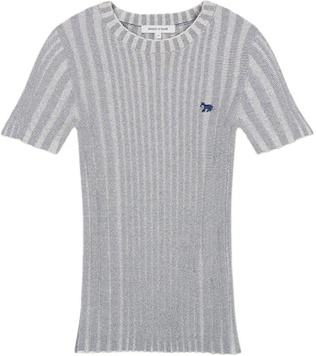 (W) Maison Kitsune Wanita SS24 T-Shirt Navy Biru Patch Rubah Kecil. MW00811KT1104-P476 Buy (W) Maison Kitsune Wanita SS24 T-Shirt Navy Biru Patch Rubah Kecil. MW00811KT1104-P476