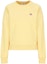 Order (W) Maison Kitsune Baju Sweatshirt Leher Bulat Wanita Kuning dengan Sulaman Fox AW00303KM0001-P724