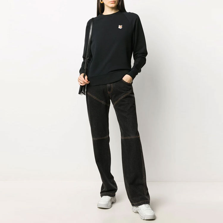 Lookbook (W) Maison Kitsune SS21 棉質圓領狐狸刺繡長袖上衣 AW00303KM0001