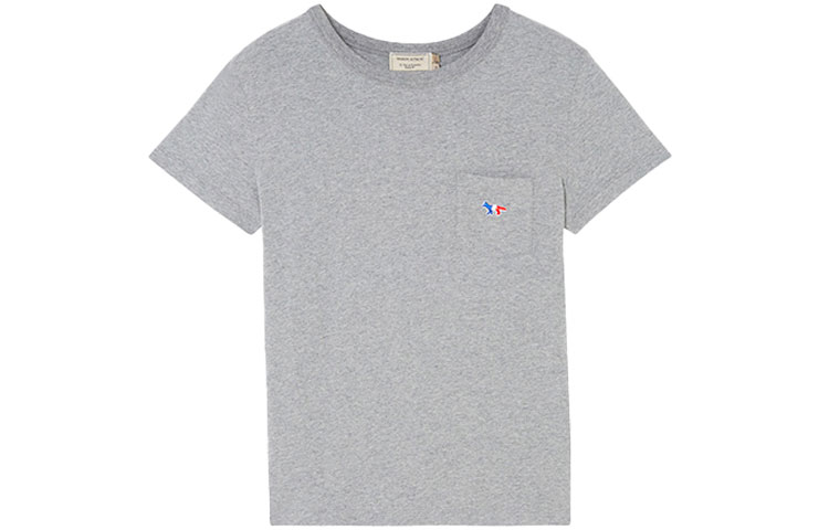 (Women) Maison Kitsune SS21 Grey Little Fox Logo  Crewneck T-Shirt AW00102KJ0007-GRM