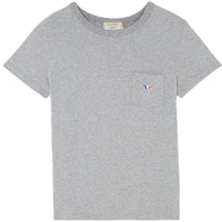(Women) Maison Kitsune SS21 Grey Little Fox Logo Crewneck T-Shirt AW00102KJ0007-GRM (Women) Maison Kitsune SS21 Grey Little Fox Logo Crewneck T-Shirt AW00102KJ0007-GRM