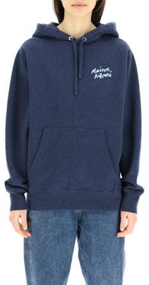 (W) Maison Kitsune SS22 Hoodie Biru dengan Rekaan Cetakan Logo Warna Solid IU00330KM0020NM Lookbook (W) Maison Kitsune SS22 Hoodie Biru dengan Rekaan Cetakan Logo Warna Solid IU00330KM0020NM