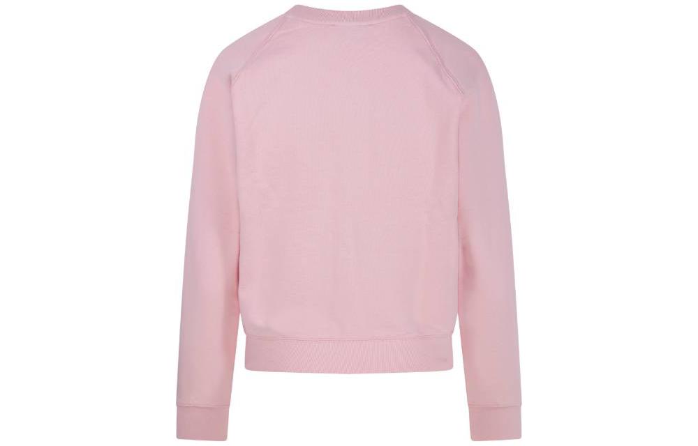 Lookbook (Women) Maison Kitsune SS23 Pink Sweatshirt with Solid Color and Letter Print LW00304KM0001P603