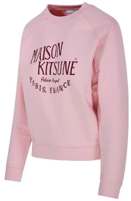 (Women) Maison Kitsune SS23 Pink Sweatshirt with Solid Color and Letter Print LW00304KM0001P603 Shop (Women) Maison Kitsune SS23 Pink Sweatshirt with Solid Color and Letter Print LW00304KM0001P603