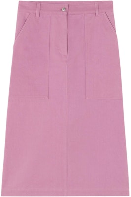 (W) Maison Kitsune SS24 Skirt Denim Lurus Pink Solid Panjang Sederhana MW01502WW5007-P527 Buy (W) Maison Kitsune SS24 Skirt Denim Lurus Pink Solid Panjang Sederhana MW01502WW5007-P527