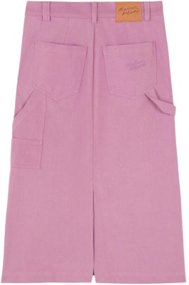 (W) Maison Kitsune SS24 Skirt Denim Lurus Pink Solid Panjang Sederhana MW01502WW5007-P527 Lookbook (W) Maison Kitsune SS24 Skirt Denim Lurus Pink Solid Panjang Sederhana MW01502WW5007-P527