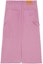 Lookbook (W) Maison Kitsune SS24 Skirt Denim Lurus Pink Solid Panjang Sederhana MW01502WW5007-P527