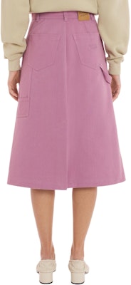 (W) Maison Kitsune SS24 Skirt Denim Lurus Pink Solid Panjang Sederhana MW01502WW5007-P527 Purchase (W) Maison Kitsune SS24 Skirt Denim Lurus Pink Solid Panjang Sederhana MW01502WW5007-P527